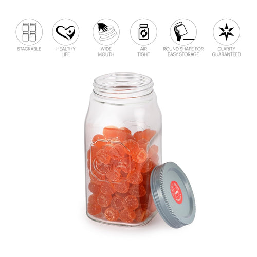 Cello Classic Canister Jar 1 L – Grey Cover