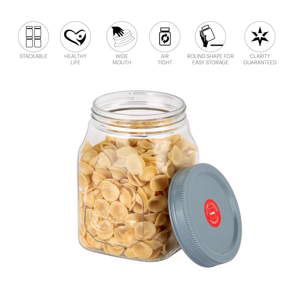 Cello Classic Canister Jar 1.5 L – Grey Cover