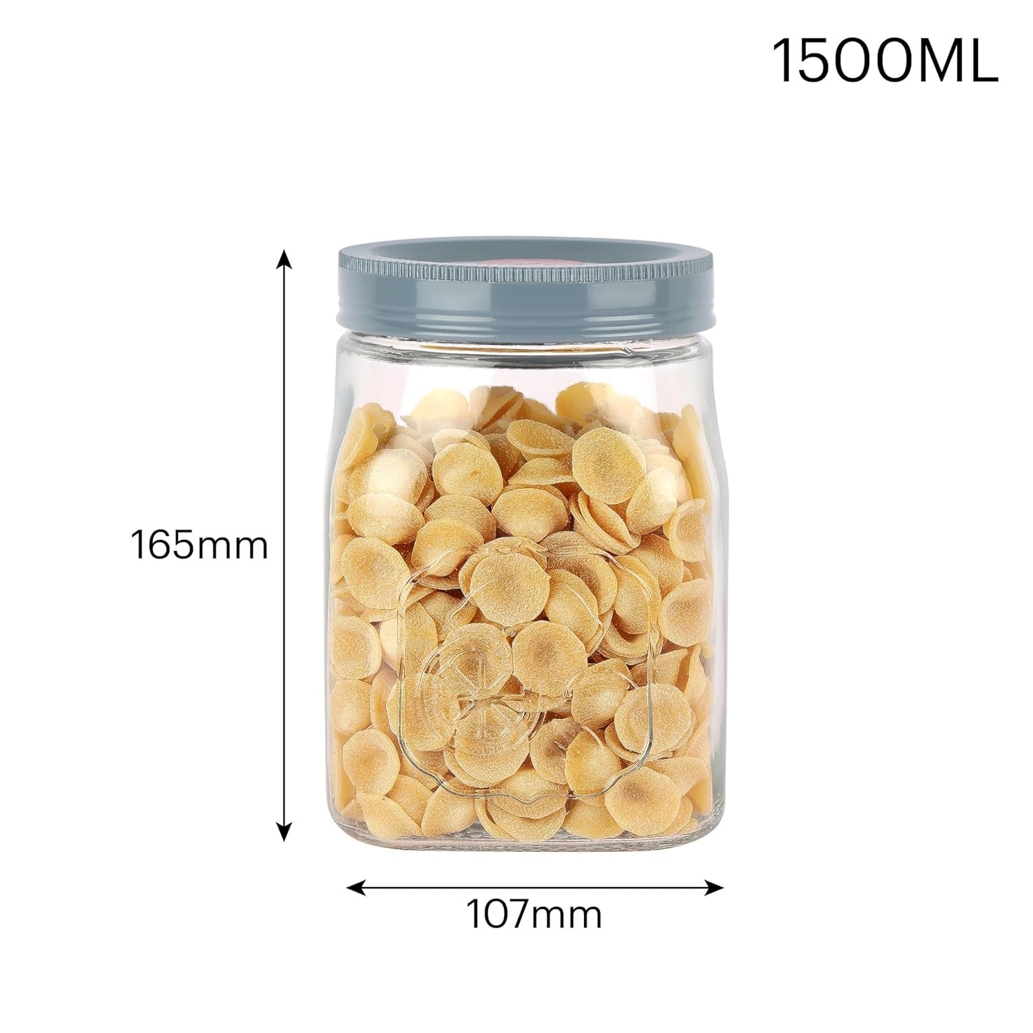 Cello Classic Canister Jar 1.5 L – Grey Cover