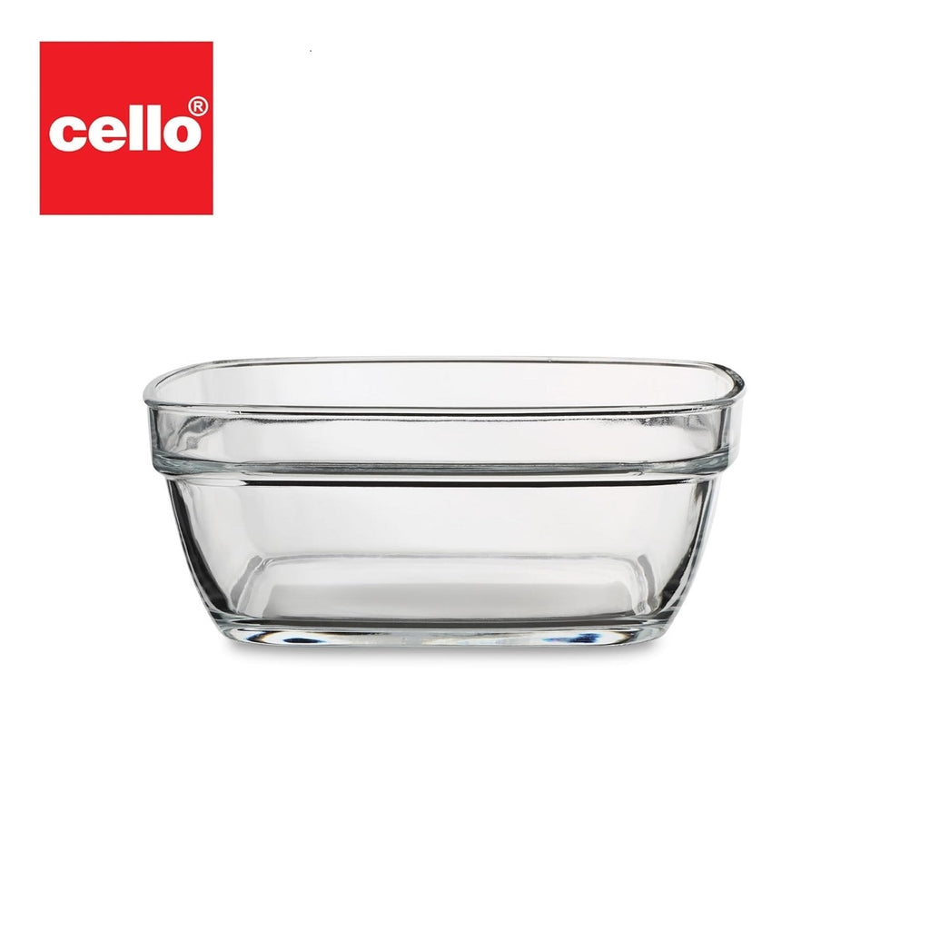 Cello Glass Square Bowl 17 cm / 1.15 L