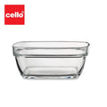 Cello Glass Square Bowl 20 cm / 2 L
