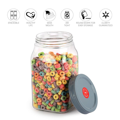 Cello Classic Canister Jar 2 L - Grey Cover