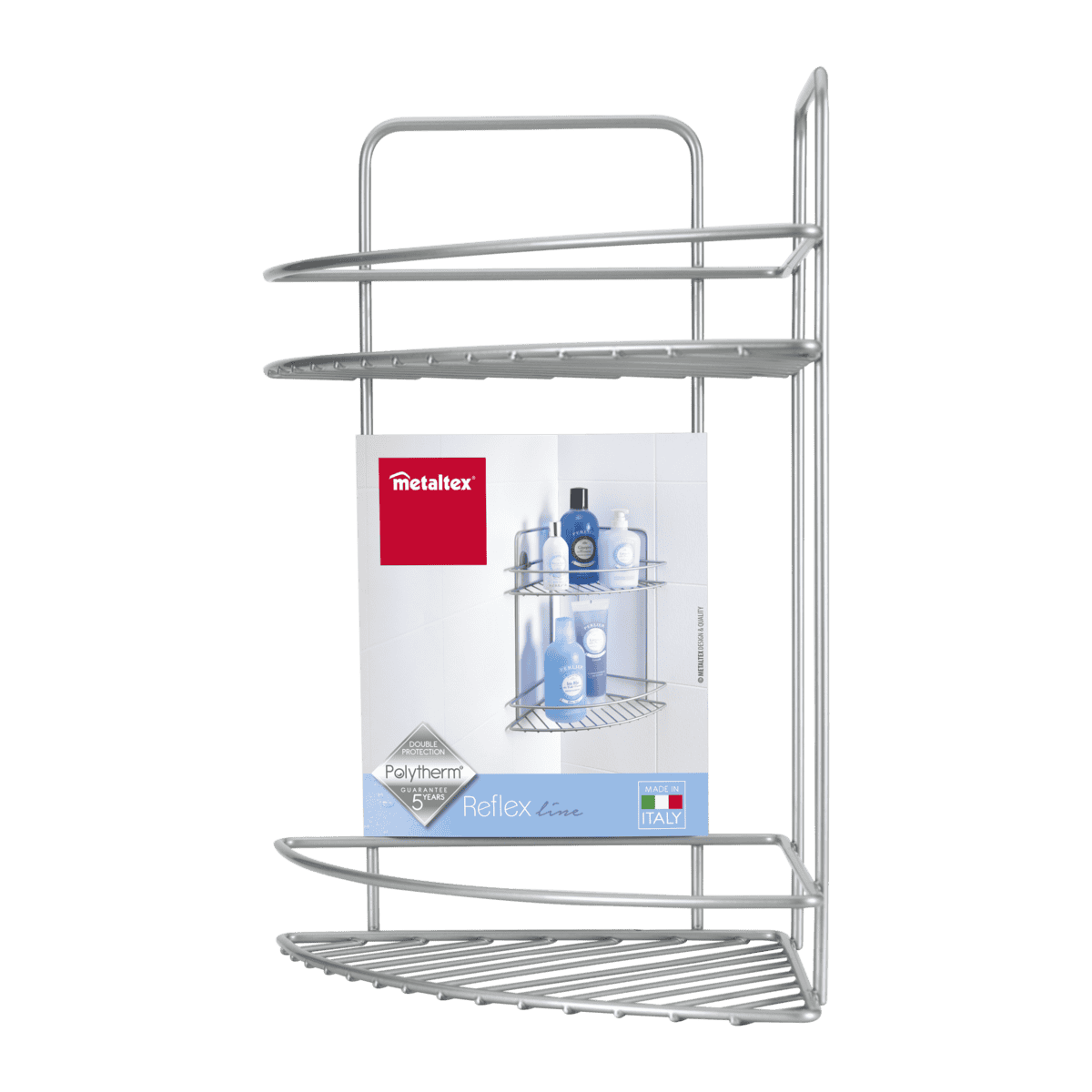 Metaltex 2 Tier Corner Shelf - Reflex