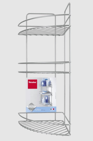 Metaltex 3 Tier Corner Shelf - Reflex