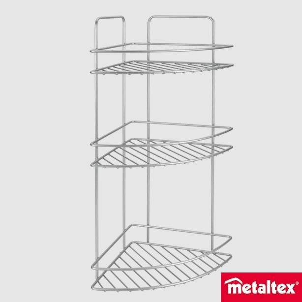 Metaltex 3 Tier Corner Shelf - Reflex