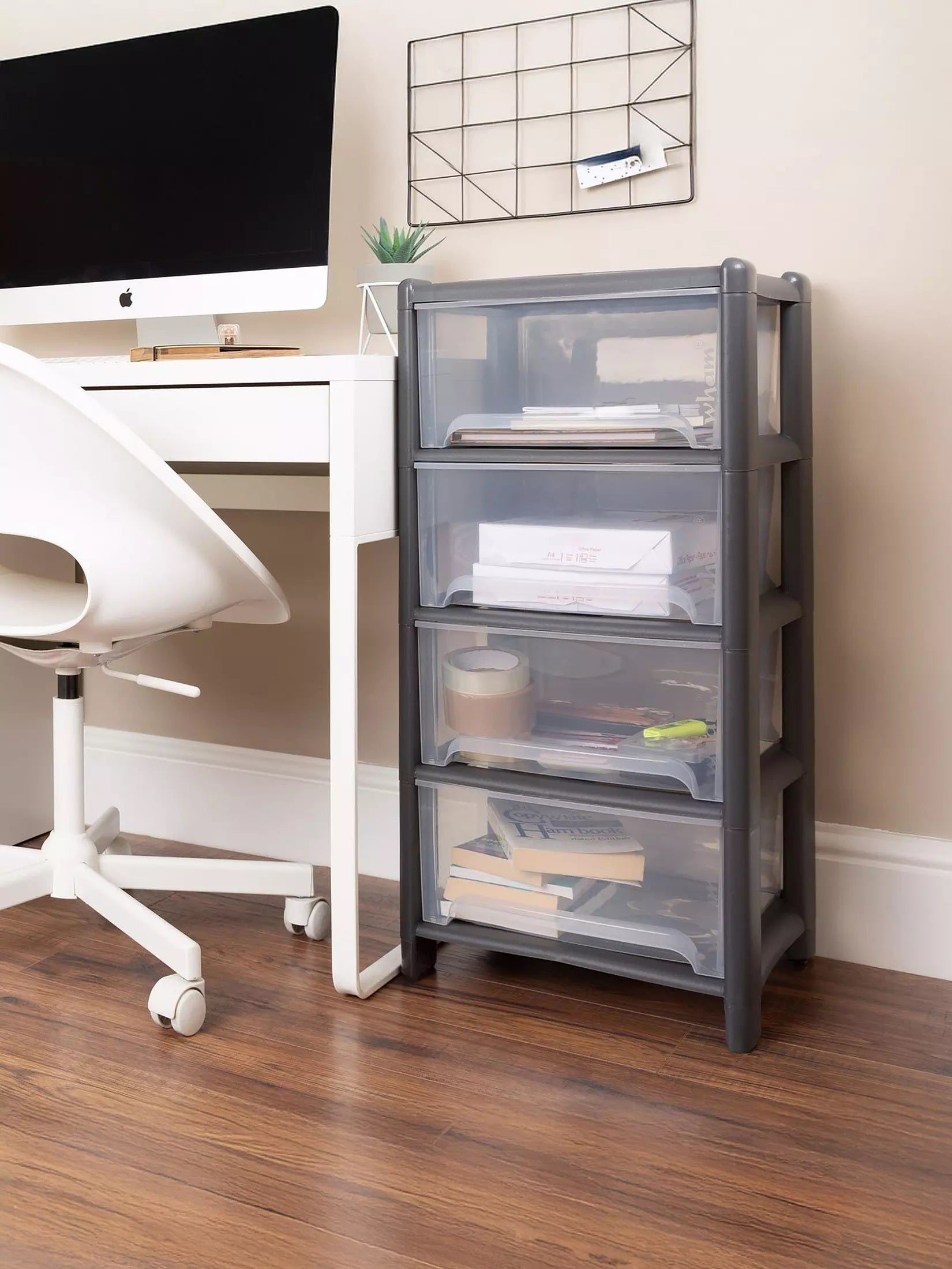 Wham Deep Drawer 4 Drawer Storage Unit – Black