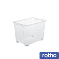 Rotho Evo Storage Box 65 L with Wheels