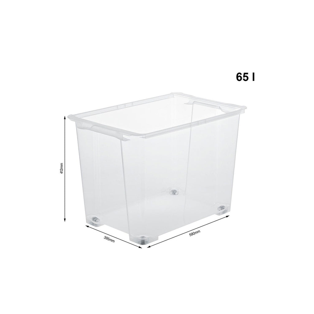 Rotho Evo Storage Box 65 L with Wheels