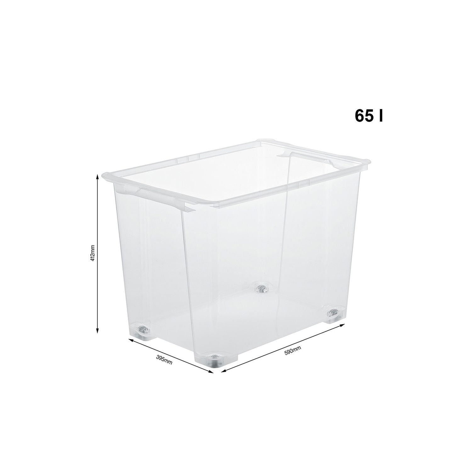 Rotho Evo Storage Box 65 L with Wheels