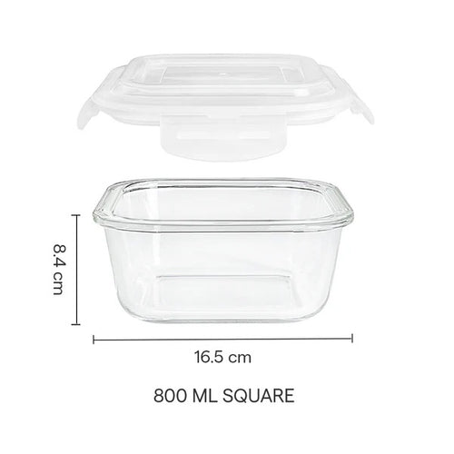 Borosil Klip-N-Store Square 800 ml