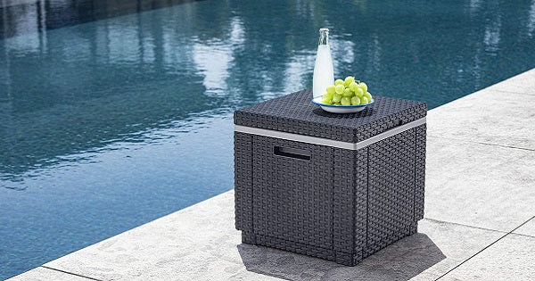 Allibert Ice Cube Side Table - Graphite