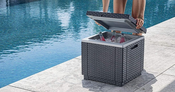 Allibert Ice Cube Side Table - Graphite