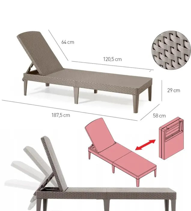 Allibert Jaipur Sunlouger - Cappuccino