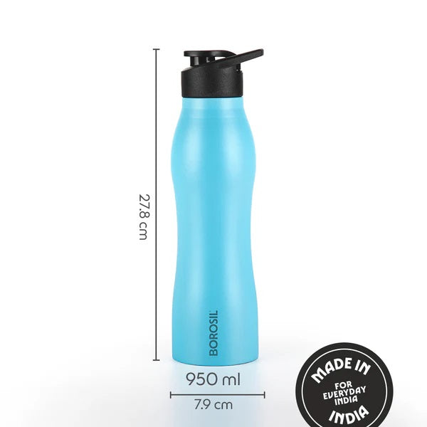 Borosil Hydra GripnSip Blue 950 ML