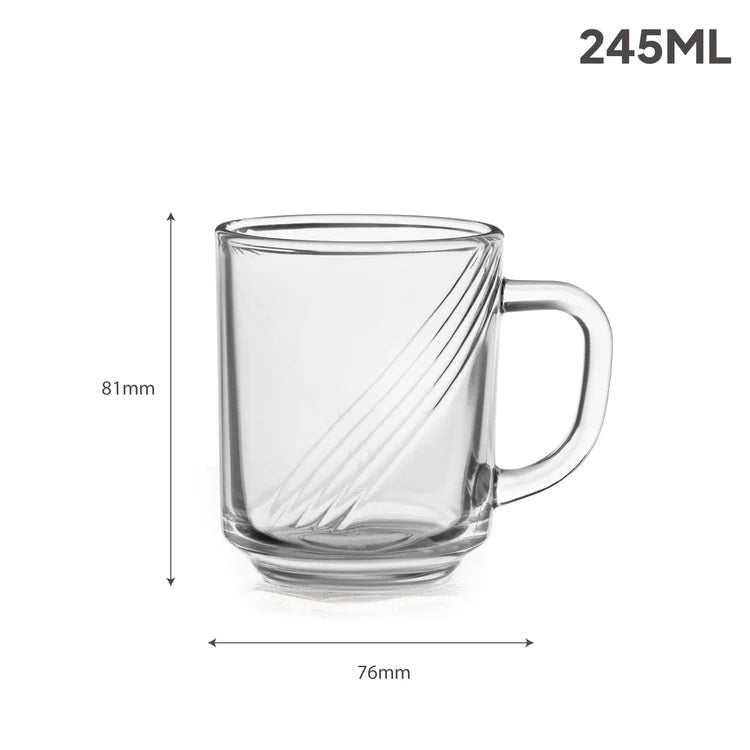 Cello Aurus Swirl Glass Mug 245 ml