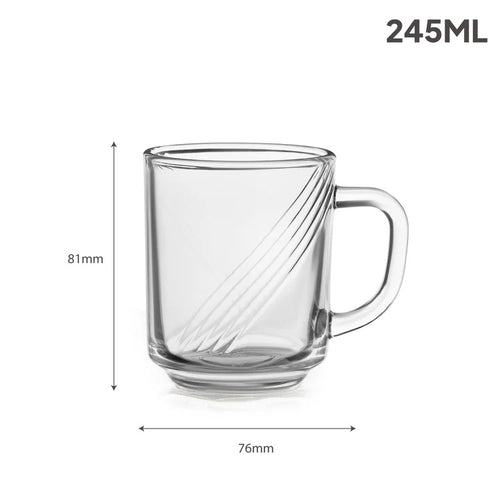 Cello Aurus Swirl Glass Mug 245 ml