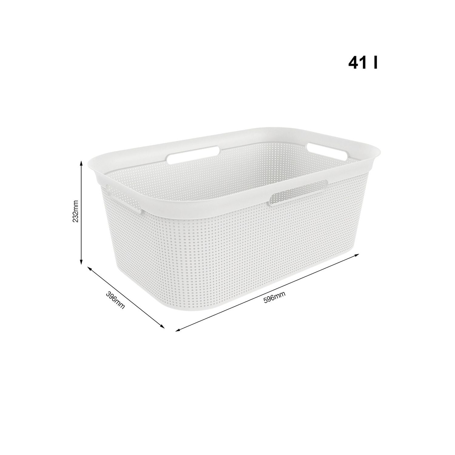 Rotho Brisen Laundry Basket 41 L – White