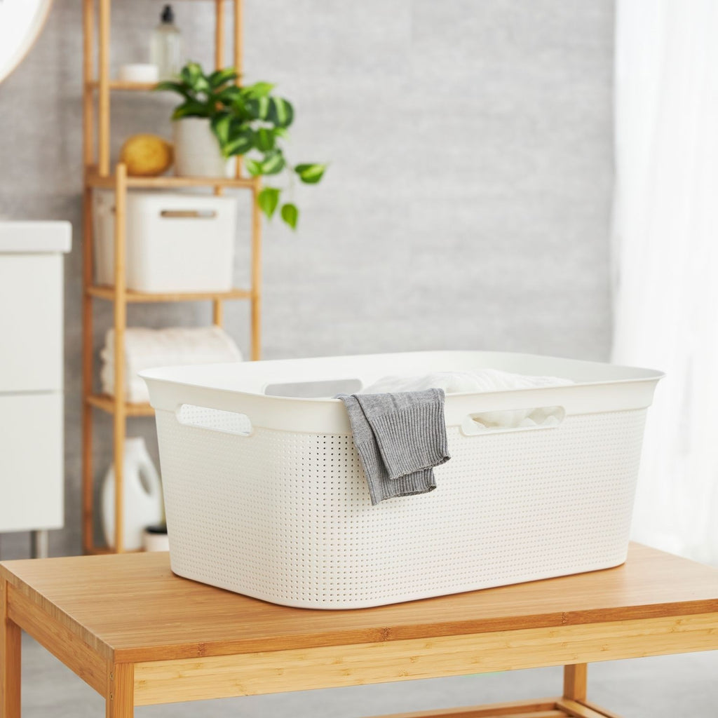 Rotho Brisen Laundry Basket 41 L – White