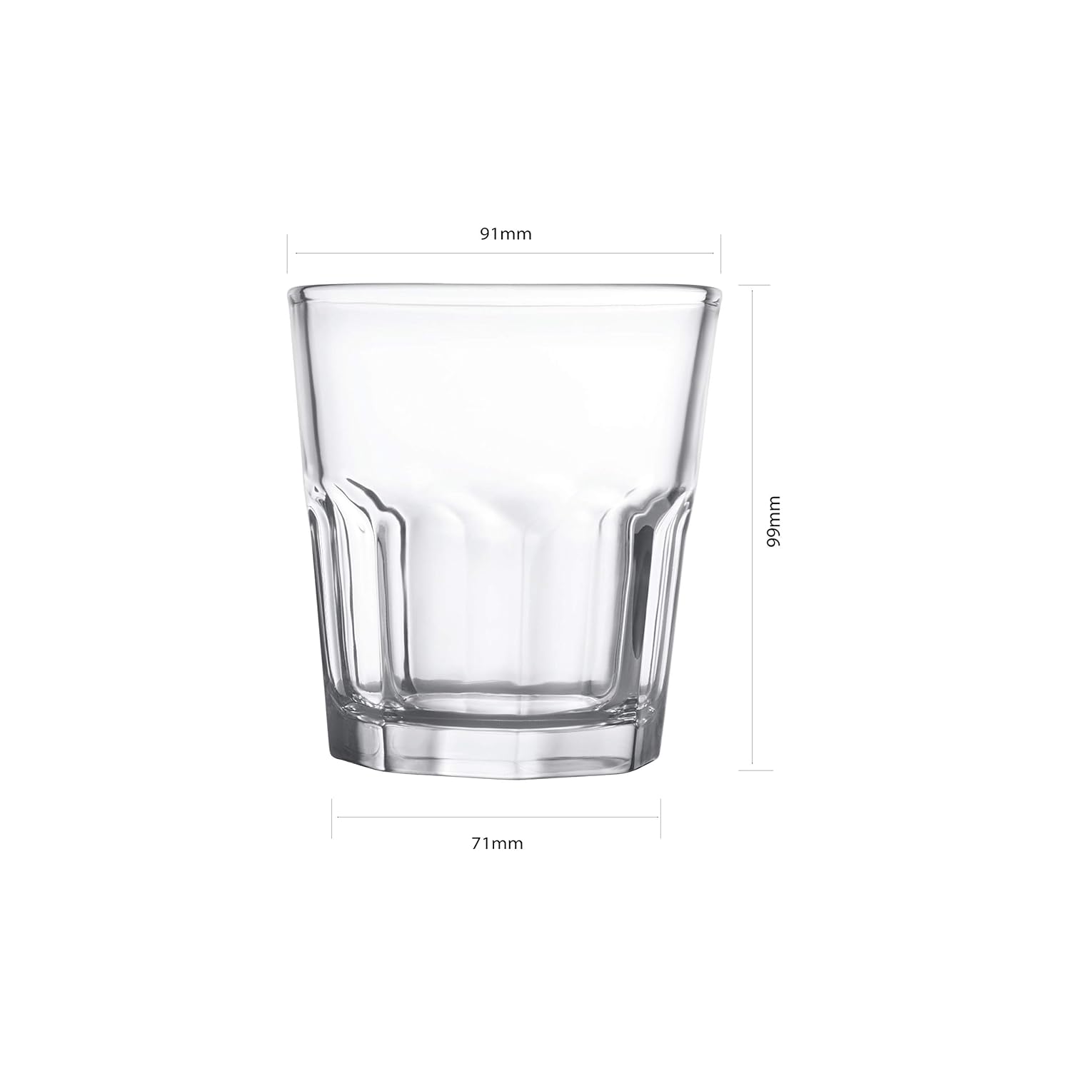 Cello Bello Rock Glass Tumbler 300 ml - 6 pcs
