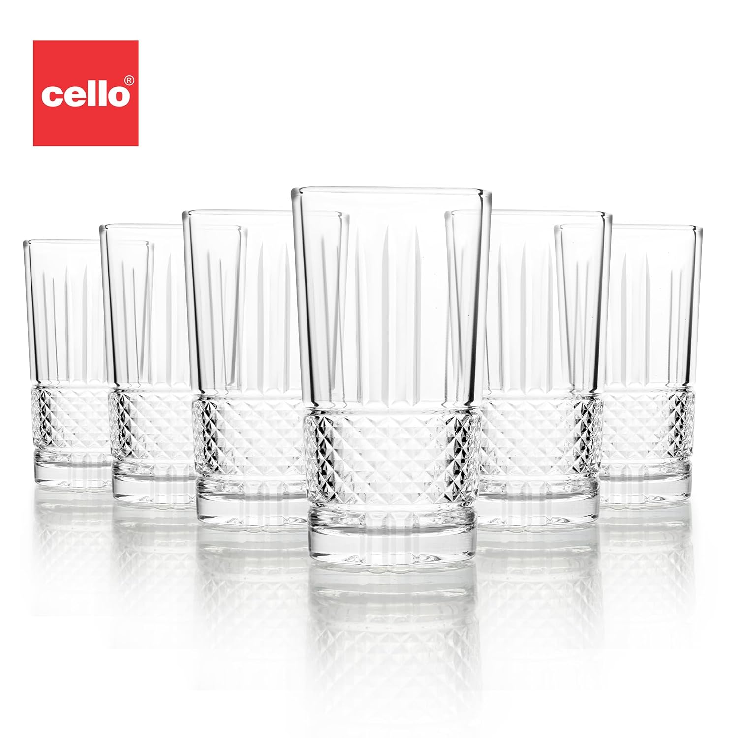 Cello Brilliant Glass Tumbler 275ml - 6 pcs