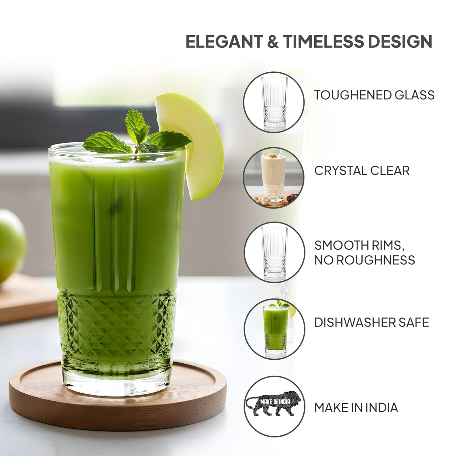 Cello Brilliant Glass Tumbler 275ml - 6 pcs