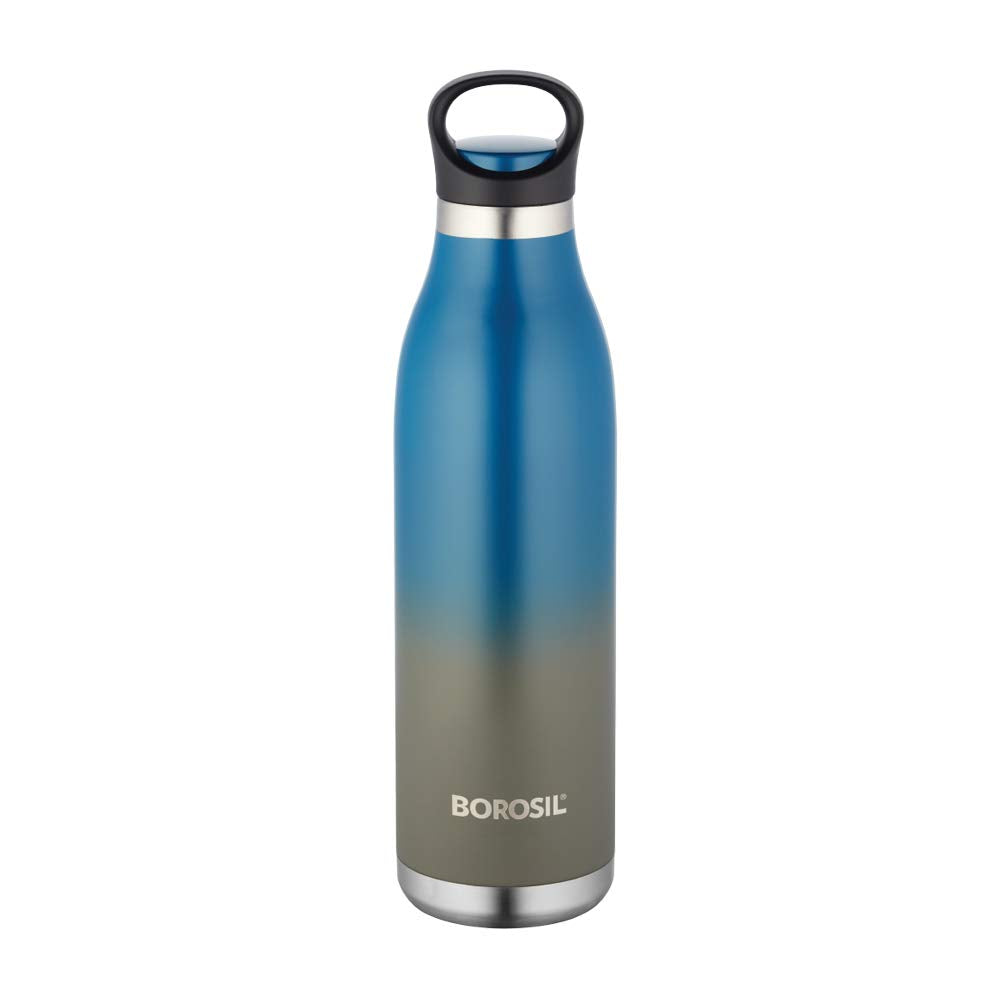 Borosil Colourcrush Flask - 700ml - Blue