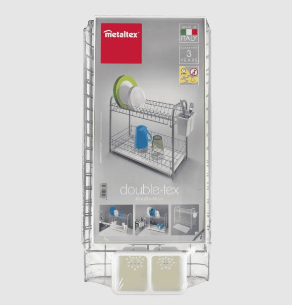 Metaltex Doubletex 2 Tier Dish Drainer