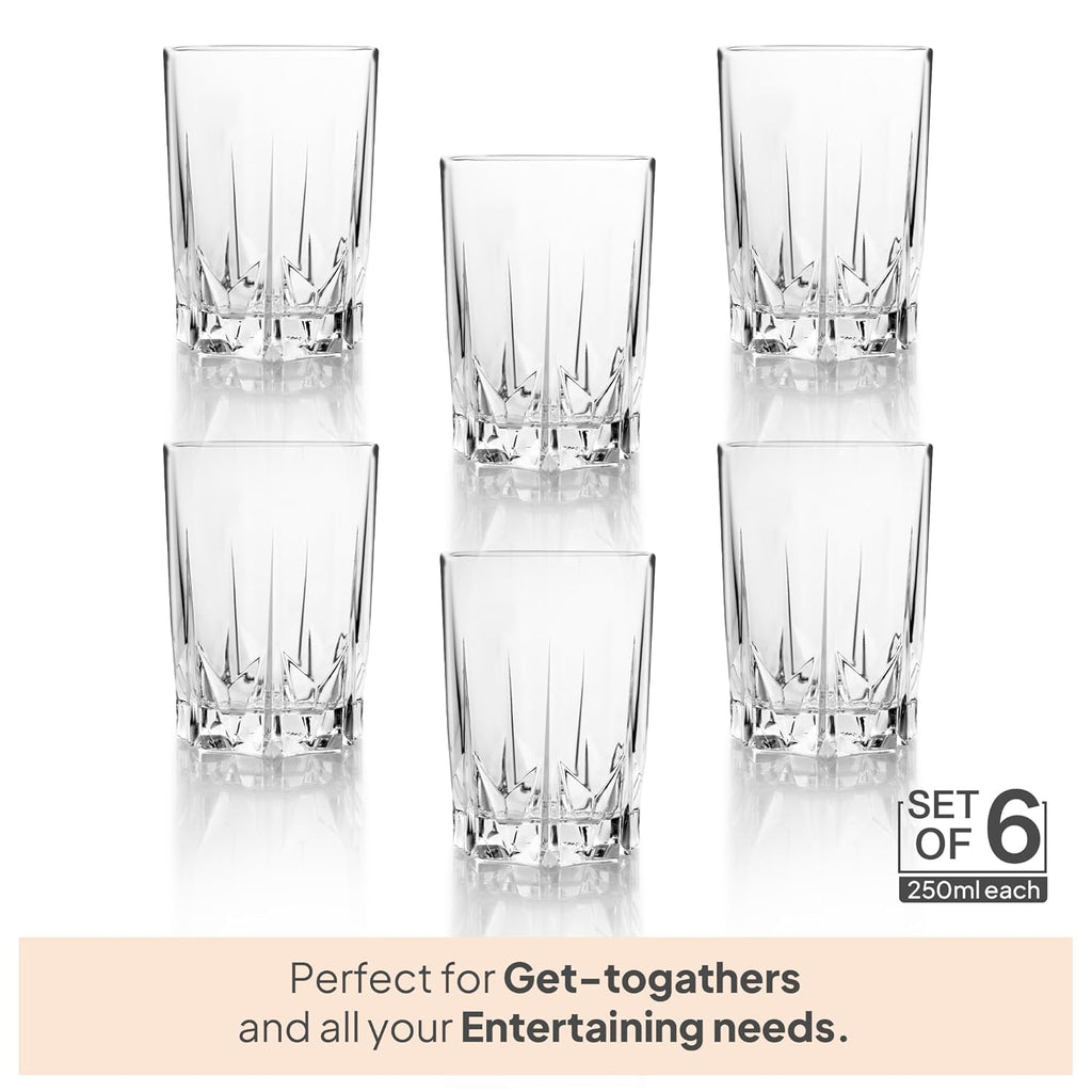 Cello Estonia Glass Tumbler 250ml - 6 pcs