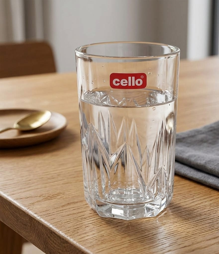 Cello Gem Highball Glass Tumbler 200 ml – 6 PCS Set