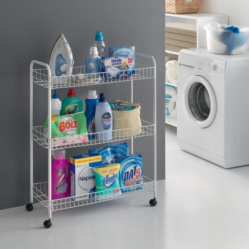 Metaltex Grande 3 Tier Rolling Cart