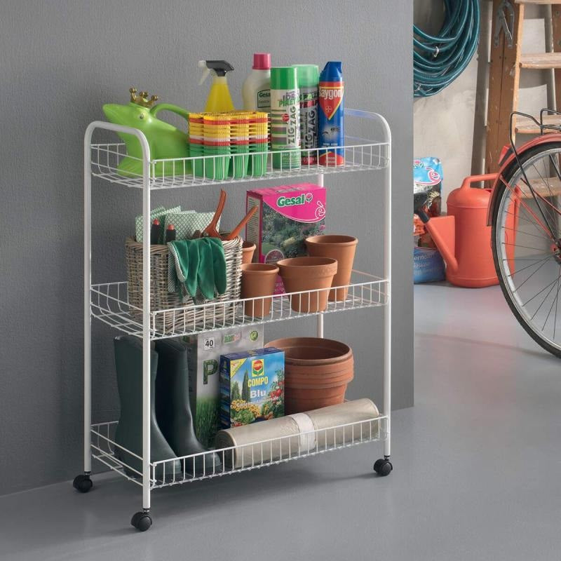 Metaltex Grande 3 Tier Rolling Cart
