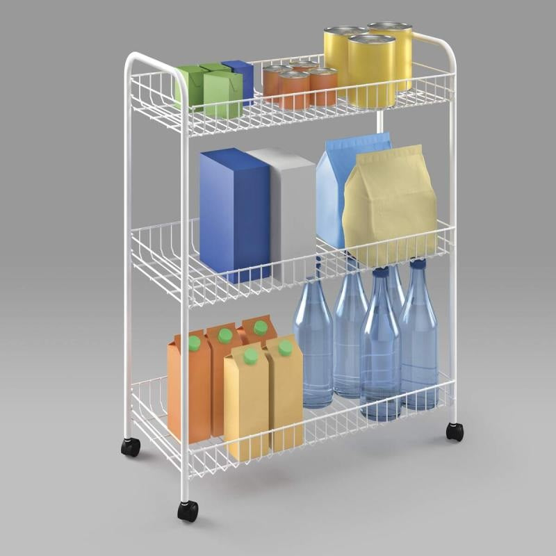 Metaltex Grande 3 Tier Rolling Cart
