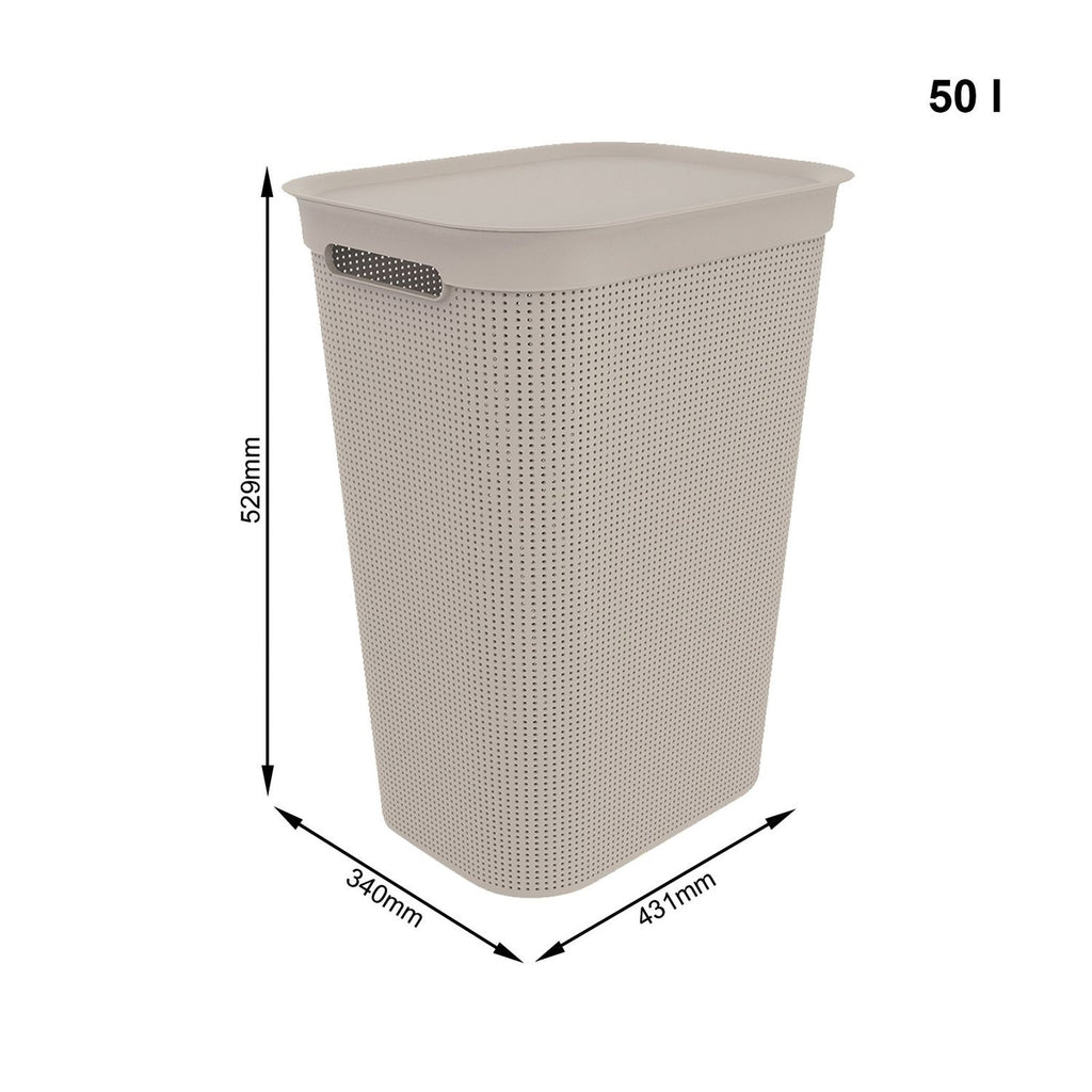 Rotho Brisen Laundry Hamper 50 L – Beige