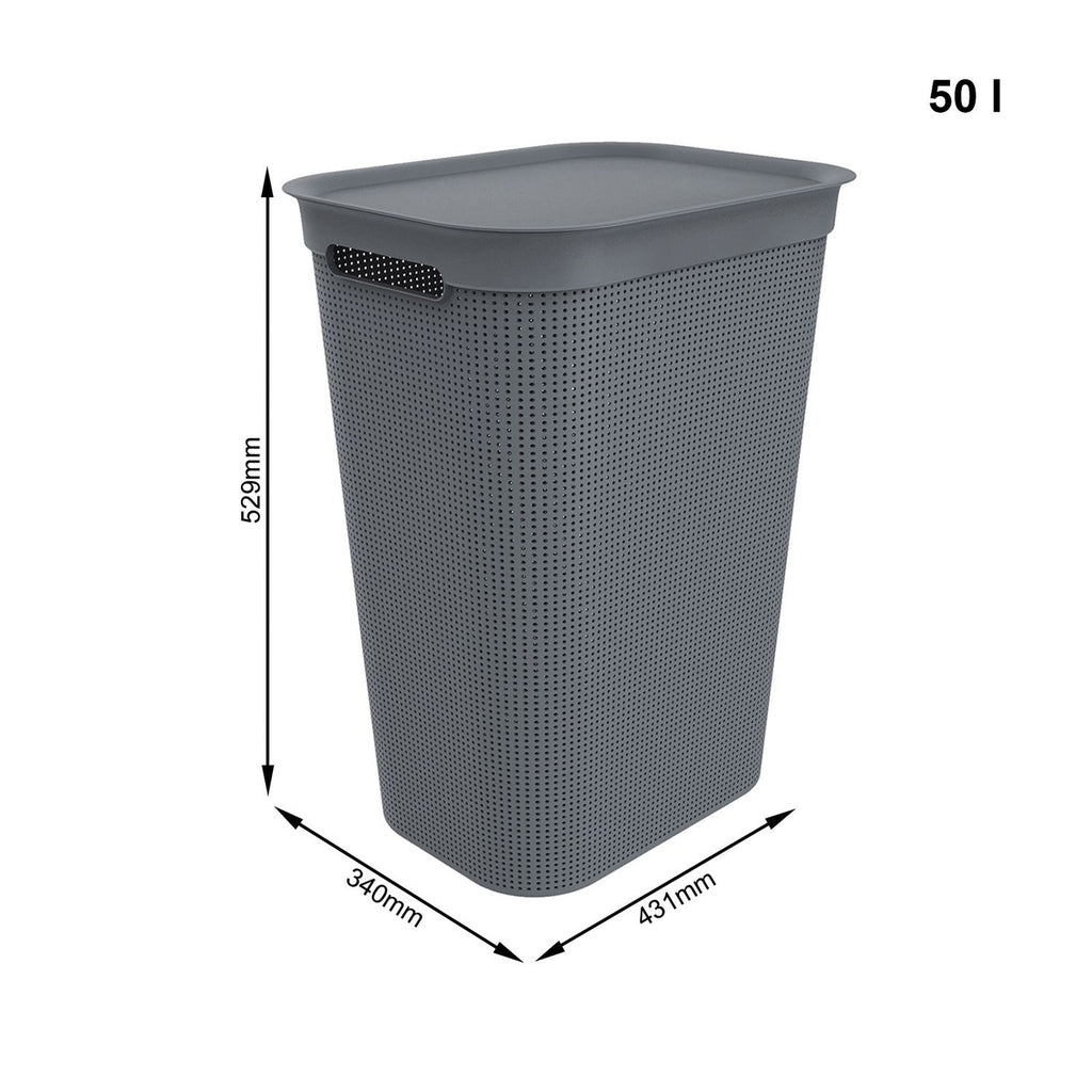 Rotho Brisen Laundry Hamper 50 L – Grey