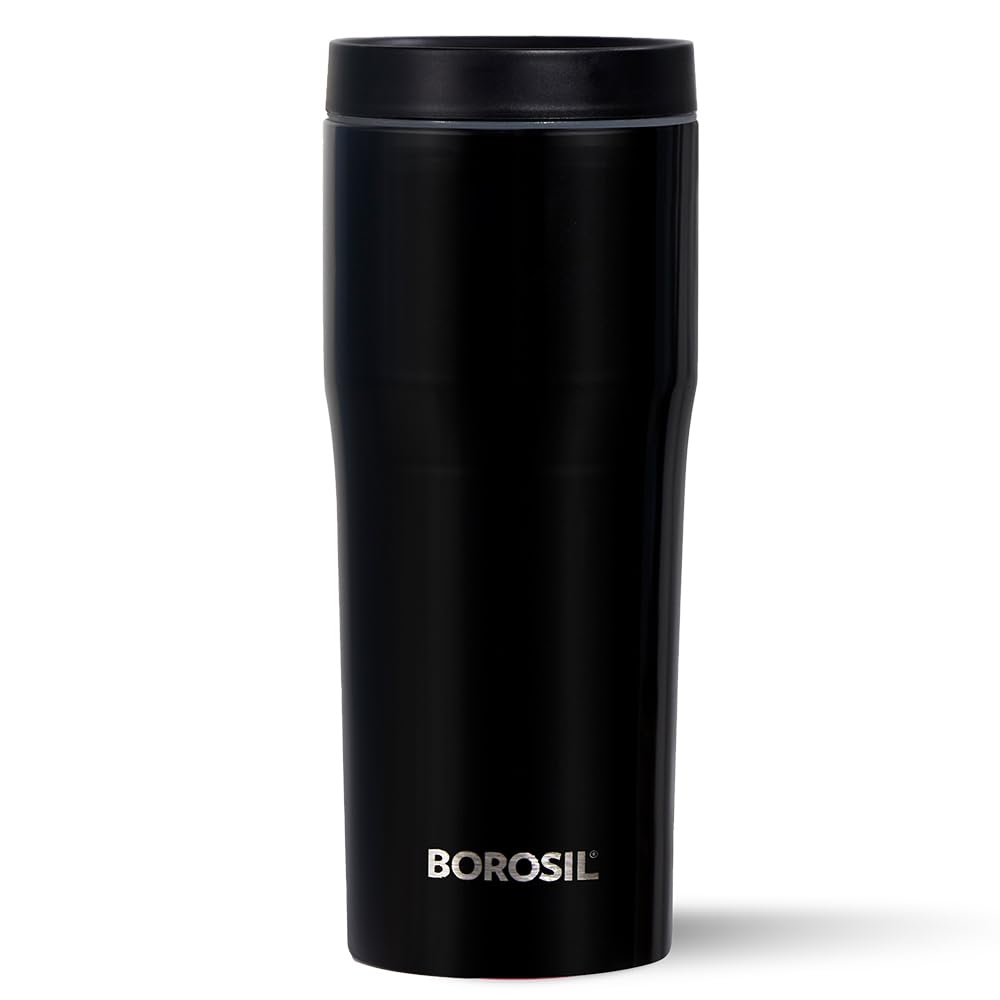 Borosil Hike Tumbler Flask - 500 ml - Black