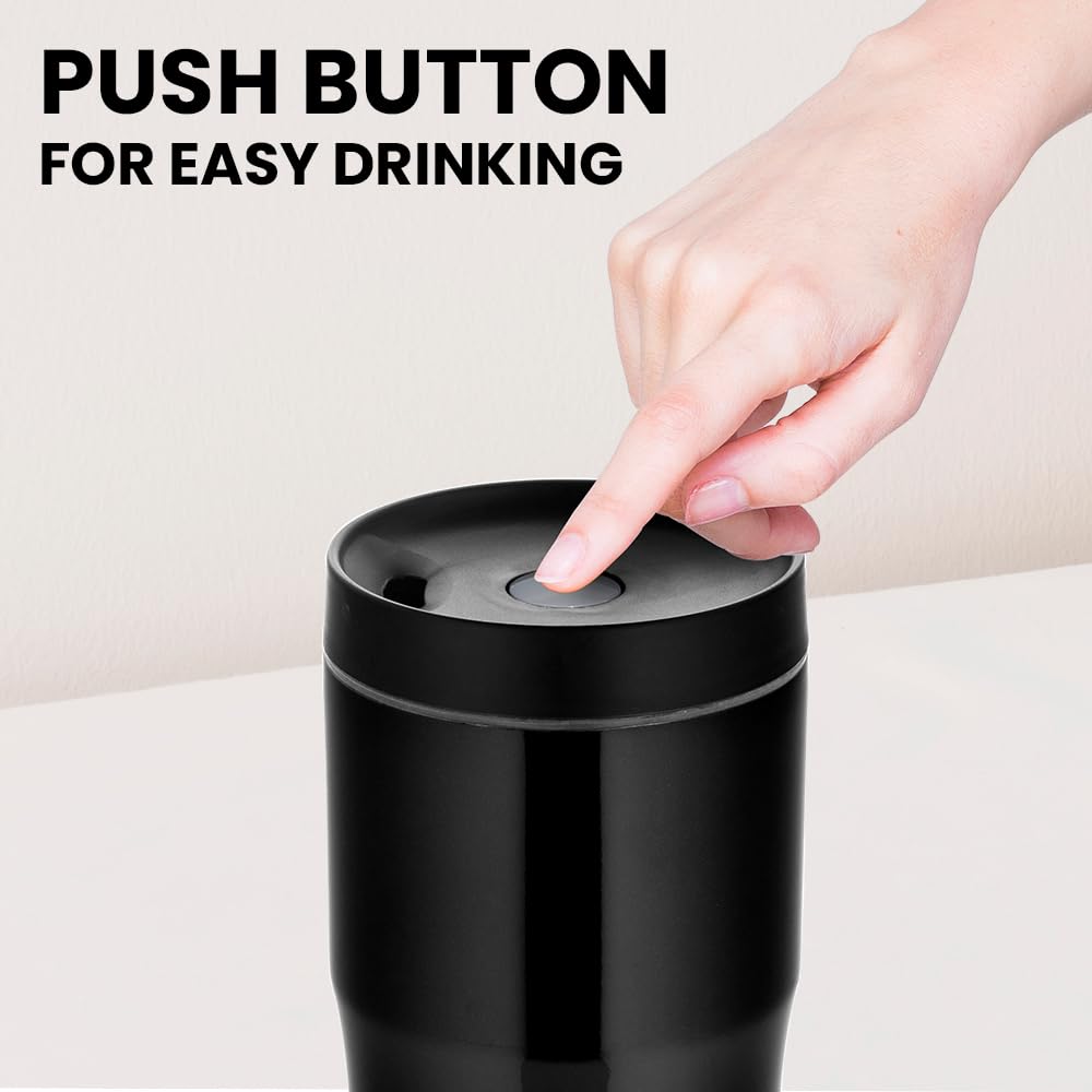 Borosil Hike Tumbler Flask - 500 ml - Black