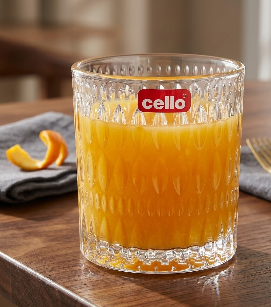 Cello Iris Glass Tumbler 215 ml – 6 PCS Set