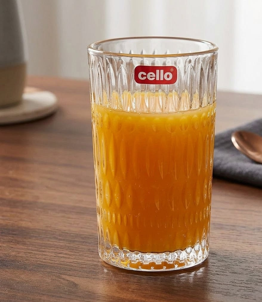 Cello Iris Glass Tumbler 275 ml – 6 PCS Set