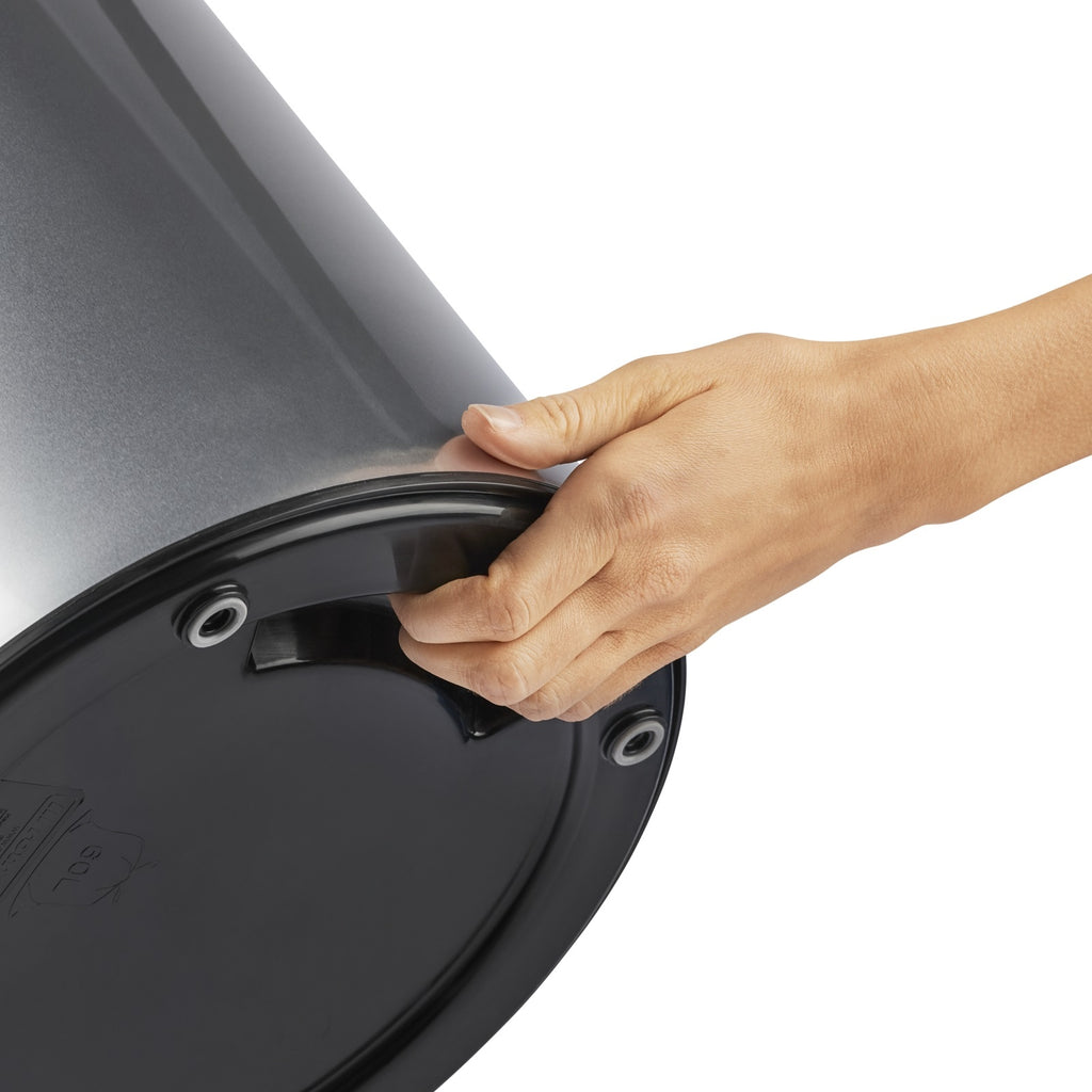 Rotho Iris Round Bin Silver 50 L