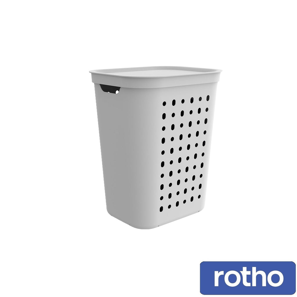 Rotho Jona Laundry Hamper 55 L – White