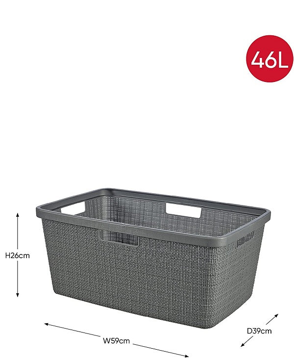 Curver Jute Laundry Basket 40 L – Grey