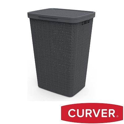 Curver Jute Laundry Hamper 58 L – Grey