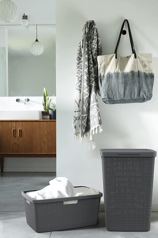 Curver Jute Laundry Hamper 58 L – Grey