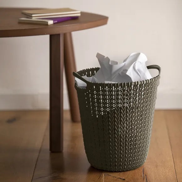 Curver Knit Paper Bin 7 L – Brown
