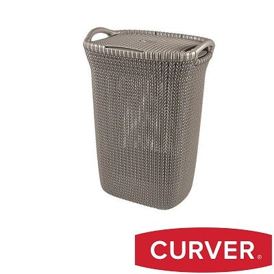 Curver Knit Laundry Hamper 57 L – Grey