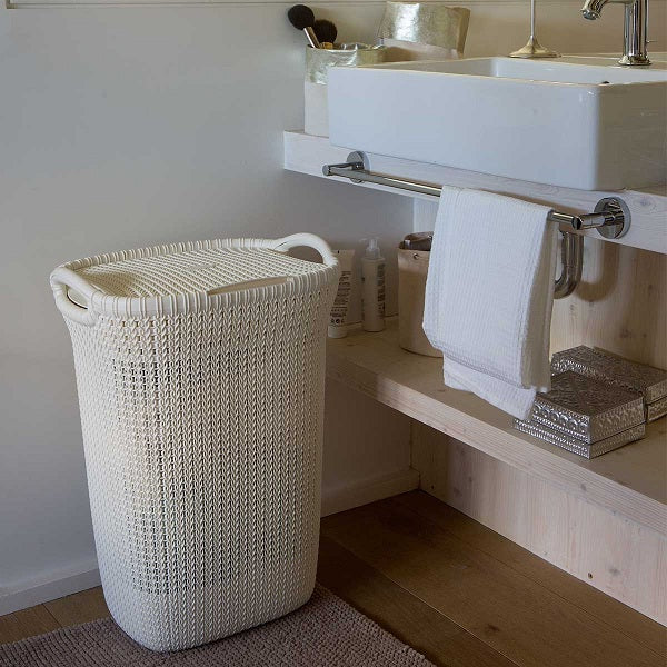 Curver Knit Laundry Hamper 57 L – White