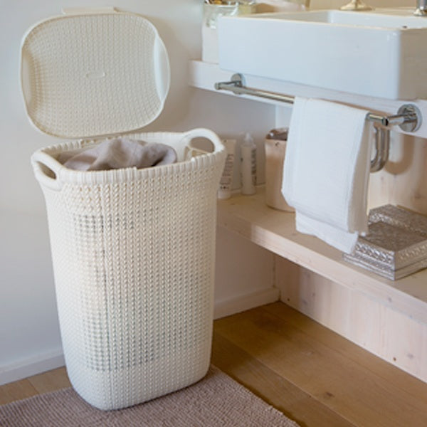 Curver Knit Laundry Hamper 57 L – White