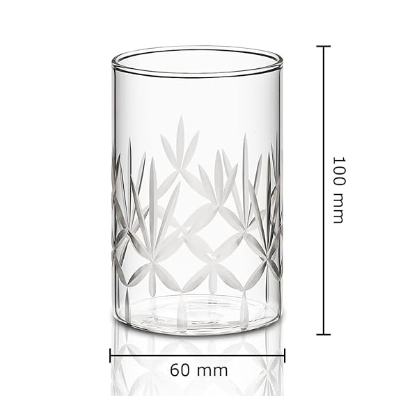 Borosil Meadow Glass 350 ml – Set of 6