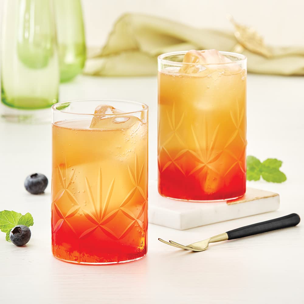 Borosil Meadow Glass 350 ml – Set of 6