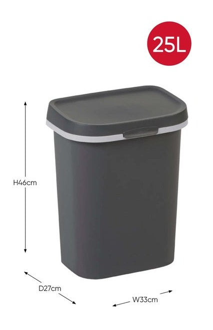 Curver Mistral Flat Bin 25 L – Dark Grey